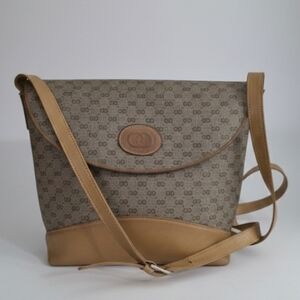 Gucci Vintage Micro GG canvas & Leather shoulder bag or crossbody bag